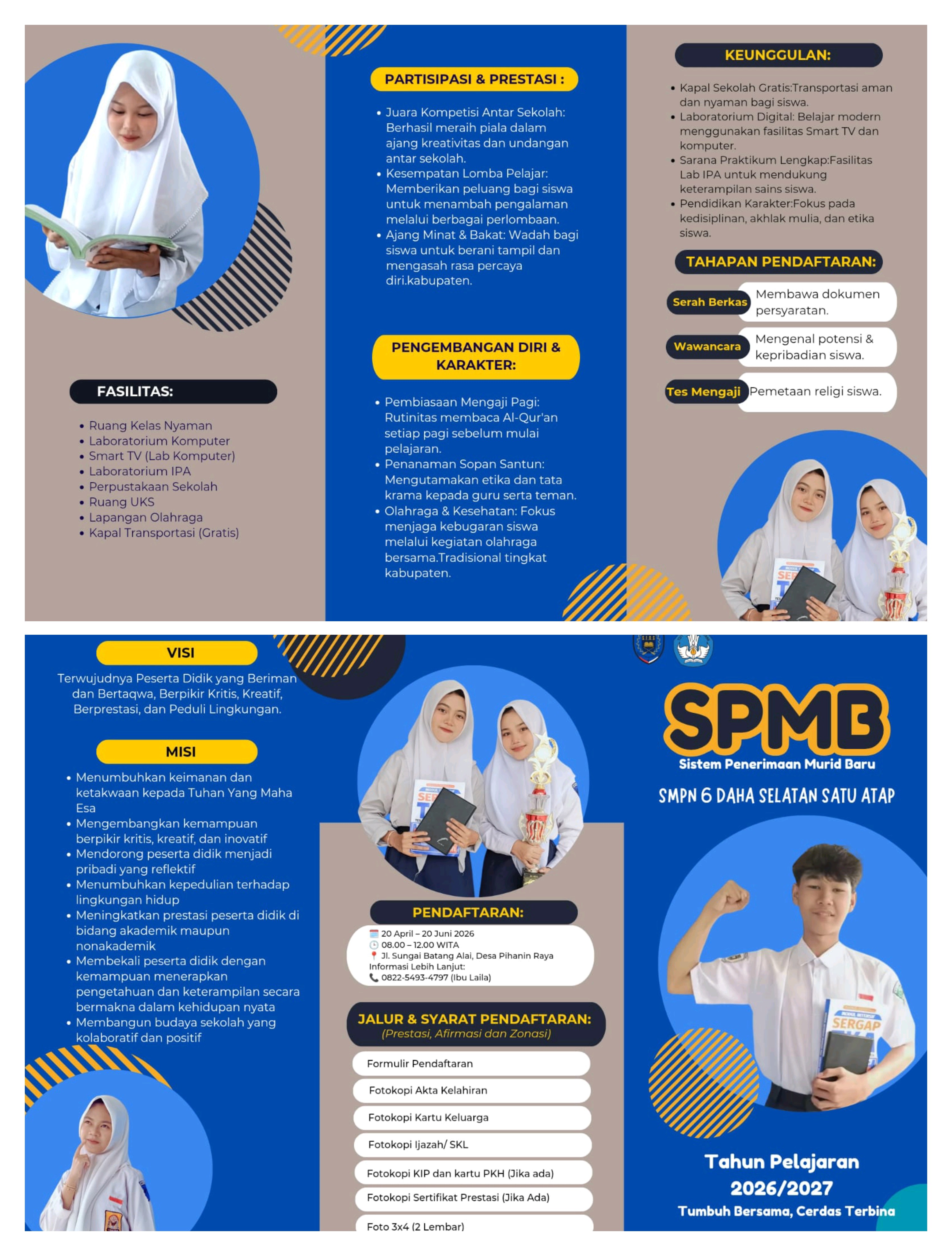 Brosur SMPN 6 DAHA SELATAN SATU ATAP