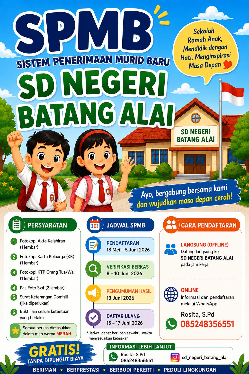 Brosur SD NEGERI BATANG ALAI